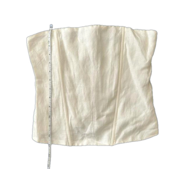 Women’s White Bustier with Boning for Shape, size Small - Picture 4 of 5